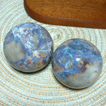 Load image into Gallery viewer, Natural Blue Flower Agate Sphere