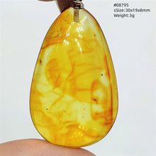 Load image into Gallery viewer, Natural Baltic Amber Teardrop Pendant – Premium Genuine Yellow Amber Necklace Gift