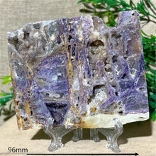 Load image into Gallery viewer, Druzy Sphalerite Crystal Slab Display – Natural Mineral Specimen Slice with Stand for Collection &amp; Home Decor