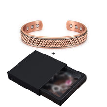 Load image into Gallery viewer, Twisted Pure Copper Bracelet for Men Women Magnetic Therapy Adjustable 12mm Wide for Healing Energy