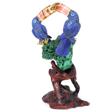 Load image into Gallery viewer, 10" Toucan Statue Natural Lapis Lazuli Malachite Crystal Hand Carving Home Decor