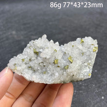 Load image into Gallery viewer, Natural White Clear Quartz Cluster with Pyrite Raw Mineral Specimen for Home Decor