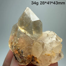 Load image into Gallery viewer, 1PC Natural Brazilian Gold Rutilated Quartz Crystal and Hematite Symbiosis Mineral Specimen Home Decor