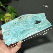 Load image into Gallery viewer, Natural Hemimorphite Mineral Raw Crystal Slice Home Decor