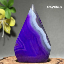 Load image into Gallery viewer, 1PC Natural Mineral Purple Agate Crystal Free Form Torch Home Decor