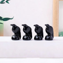 Load image into Gallery viewer, 1PC High Quality Obsidian Crow Figurine Carving
