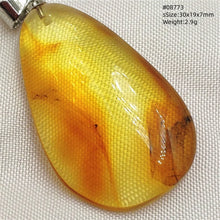 Load image into Gallery viewer, Natural Baltic Amber Teardrop Pendant – Premium Genuine Yellow Amber Necklace Gift