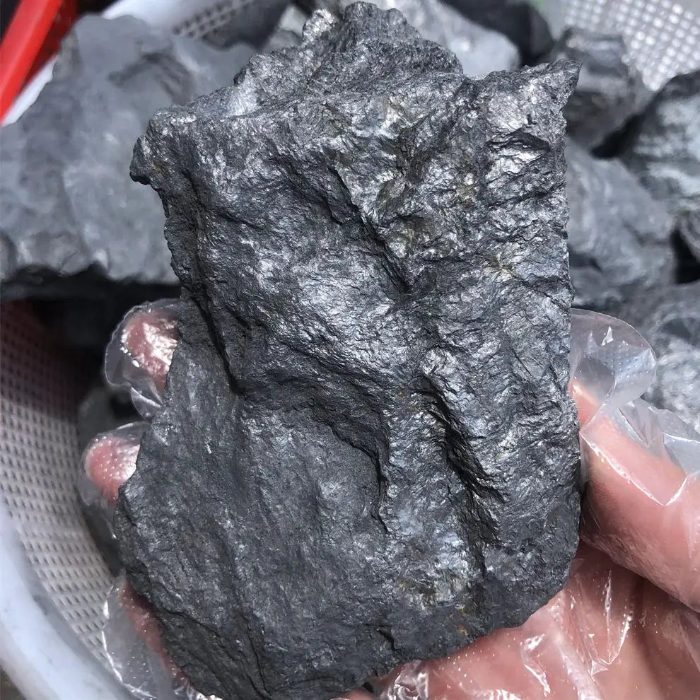 Natural Raw Shungite Stones – Healing Crystals for Protection, Reiki, Chakra – Bulk Gravel for Water Purification