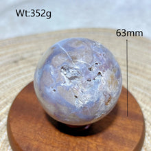 Load image into Gallery viewer, Natural Blue Flower Agate Sphere