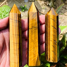 Load image into Gallery viewer, Natural Tigers Eye Stone Obelisk for Healing