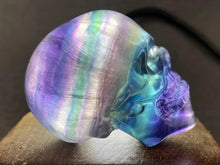 Load image into Gallery viewer, 2 Inch Natural Rainbow Fluorite Skull Carving Home Decor
