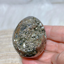 Load image into Gallery viewer, Natural Pyrite Geode Druzy Egg Polished High Quality Mineral Specimen