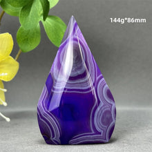 Load image into Gallery viewer, 1PC Natural Mineral Purple Agate Crystal Free Form Torch Home Decor