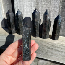 Load image into Gallery viewer, 1PC Natural Astrophyllite Quartz Mineral Specimen Obelisk for Healing