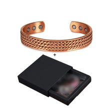Load image into Gallery viewer, Twisted Pure Copper Bracelet for Men Women Magnetic Therapy Adjustable 12mm Wide for Healing Energy