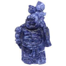 Load image into Gallery viewer, 8.9" Maitreya Buddha Natural Blue Sodalite Crystal Carving Lucky Home Decor