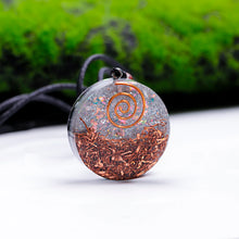 Load image into Gallery viewer, Natural Malachite Orgone Pendant Necklace Handmade Resin with Copper Coil for Energy Healing