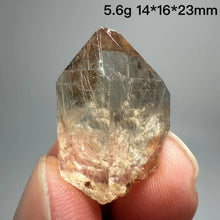 Load image into Gallery viewer, 1PC Natural Brazilian Gold Rutilated Quartz Crystal and Hematite Symbiosis Mineral Specimen Home Decor