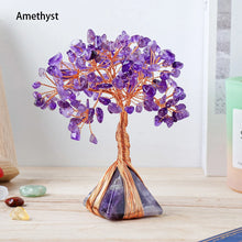 Load image into Gallery viewer, Natural Crystal Manifestation Tree Featuring Pyramid Base