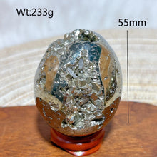 Load image into Gallery viewer, Natural Pyrite Geode Druzy Egg Polished High Quality Mineral Specimen