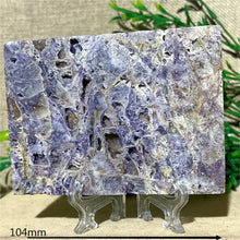 Load image into Gallery viewer, Druzy Sphalerite Crystal Slab Display – Natural Mineral Specimen Slice with Stand for Collection &amp; Home Decor