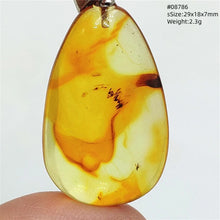 Load image into Gallery viewer, Natural Baltic Amber Teardrop Pendant – Premium Genuine Yellow Amber Necklace Gift