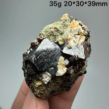 Load image into Gallery viewer, 1PC Natural Dark Brown Andradite Garnet Cluster Raw Crystal Mineral Specimen Home Decor