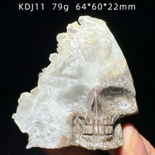 Load image into Gallery viewer, Natural Clear Quartz Skull Carving Mineral Specimen Unpolished Cluster
