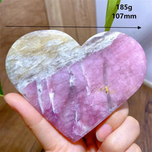 Load image into Gallery viewer, High Quality Natural Pink Tourmaline Smoky Quartz Lepidolite Crystal Heart