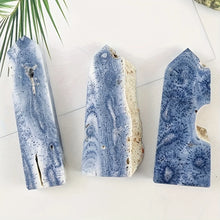 Load image into Gallery viewer, 1PC Natural Blue Coral Crystal Obelisk for Healing