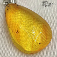 Load image into Gallery viewer, Natural Baltic Amber Teardrop Pendant – Premium Genuine Yellow Amber Necklace Gift