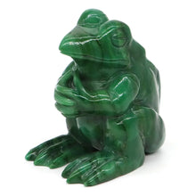Load image into Gallery viewer, 2.7" Thinking Frog Natural Africa Green Jade Crystal Carving for Healing