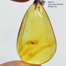 Load image into Gallery viewer, Natural Baltic Amber Teardrop Pendant – Premium Genuine Yellow Amber Necklace Gift
