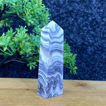 Load image into Gallery viewer, Rare Natural Striped Calcite And Agate Symbiont Crystal Obelisk