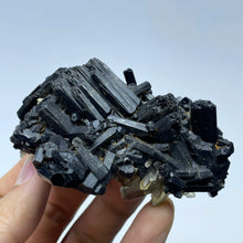 Load image into Gallery viewer, Natural Namibia Black Tourmaline with Clear Quartz Mineral Specimen for Healing