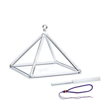 Load image into Gallery viewer, 3-10inch Clear Crystal Quartz Singing Pyramid Sound Energy Healing Instrument for Meditation