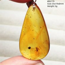 Load image into Gallery viewer, Natural Baltic Amber Teardrop Pendant – Premium Genuine Yellow Amber Necklace Gift