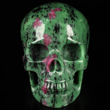 Load image into Gallery viewer, Natural Green Epidote and Zoisite Skull Carving Home Decor