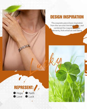 Load image into Gallery viewer, Pure Copper Magnetic Bracelet for Women with Lucky Clover Design