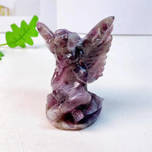 Load image into Gallery viewer, 1PC 8.3CM Natural Dream Amethyst Angel Crystal Carving for Healing