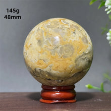 Load image into Gallery viewer, Natural Crazy Agate Crystal Sphere – Gemstone Meditation Ball with Display Base for Collection &amp; Home Decor