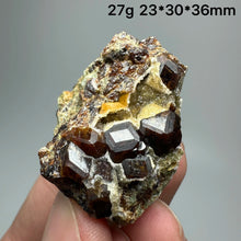 Load image into Gallery viewer, 1PC Natural Dark Brown Andradite Garnet Cluster Raw Crystal Mineral Specimen Home Decor