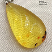 Load image into Gallery viewer, Natural Baltic Amber Teardrop Pendant – Premium Genuine Yellow Amber Necklace Gift