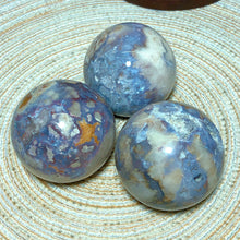 Load image into Gallery viewer, Natural Blue Flower Agate Sphere