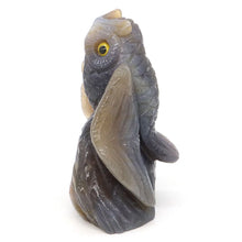 Load image into Gallery viewer, 4.4" Owl Statue Natural Gray Agate Geode Carving Home Decor