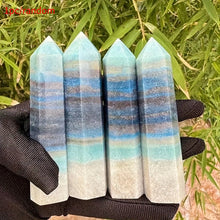 Load image into Gallery viewer, 1PC Rare Trolleite Crystal Tower Natural Blue Mineral Specimen