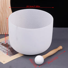 Load image into Gallery viewer, 8 Inch 432Hz Tibetan Crystal Quartz Bowl Sound Healing Instrument for Meditation