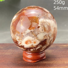 Load image into Gallery viewer, Natural Red Cherry Blossom Agate Sphere for Healing