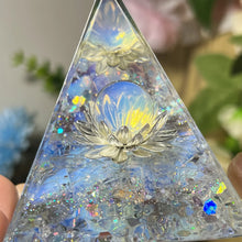 Load image into Gallery viewer, 1PC White Lotus Flower Opal Orgone Energy Pyramid