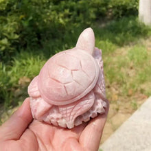 Load image into Gallery viewer, 1PC Natural Pink Opal Sea Turtle Carving Home Decor
